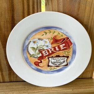Vintage Restoration Hardware Classic Cheese Brie Salad Plate Size 7 1/2”